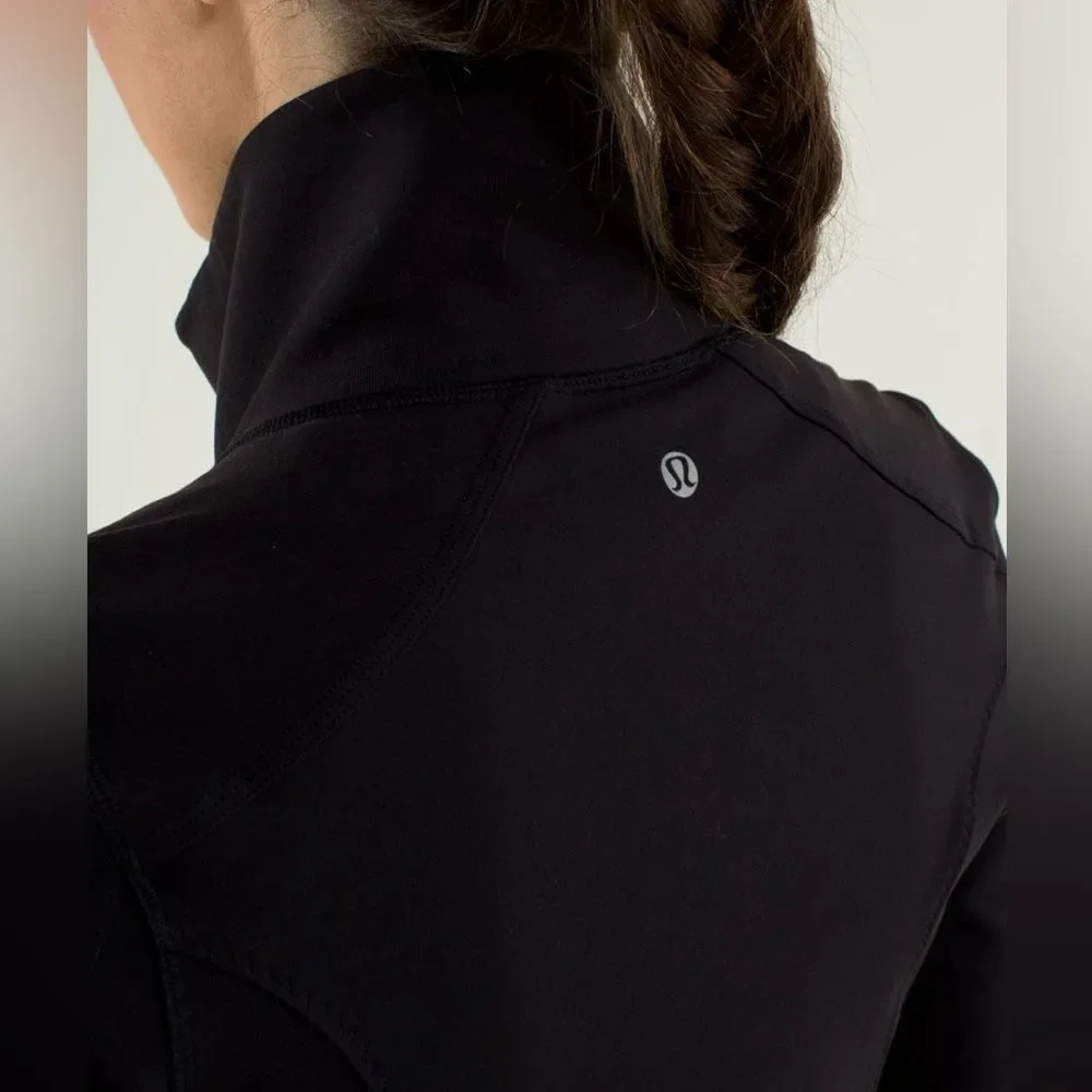 Lululemon Nice Asana Jacket *Ruffle Full Zip Black Jacket Size 4 - Picture 8 of 9